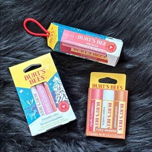 Burt's Bees Frosty Collection Kissable Color, Cozy Season & Mistletoe Kiss